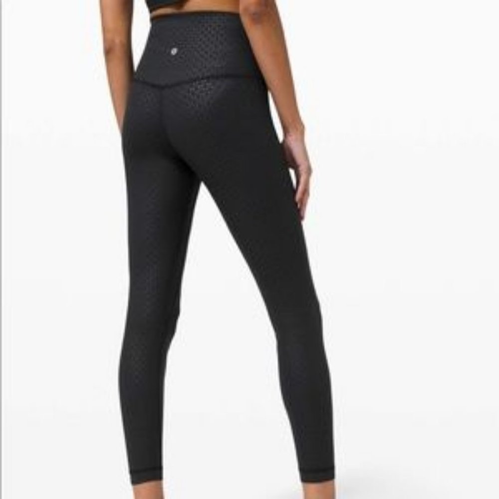 Lululemon Align Black Lattice Work Emboss